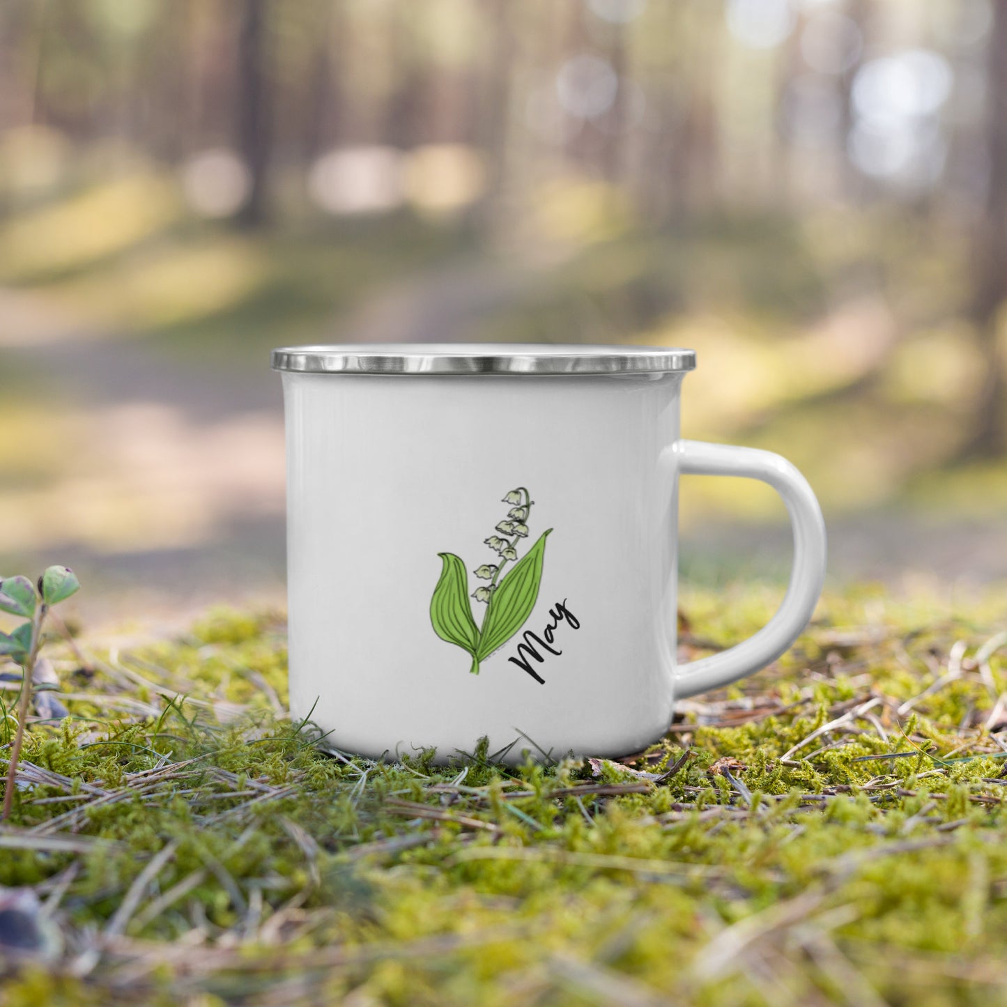 May Flower Enamel Mug